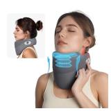 MUSE RELAX Cervical Traction Device for Neck Pain Relief, Neck Stretcher with Stepless Height Adjustment and Heating, Christmas Gifts for Him/Her/Men/Women/Dad/Mom