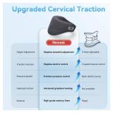 MUSE RELAX Cervical Traction Device for Neck Pain Relief, Neck Stretcher with Stepless Height Adjustment and Heating, Christmas Gifts for Him/Her/Men/Women/Dad/Mom