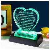 YWHL Sister Gifts from Sisters Brother Birthday Gifts for Sisters Crystal Heart Keepsake with Colorful Base Sister Gift for Women on Christmas Mothers Day Valentines Wedding - Retail: $38