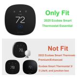 Wall Plate Cover Compatible with New 2025 Ecobee Smart Thermostat Essential, Practical Ecobee Thermostat Trim Kit, Programmable WiFi Thermostat Accessory (1, Pure White) - Retail: $10