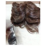 AMZCOS Short Brown Men Wig with Msutache and Sunglasses for 70s 80s Costume Cosplay Halloween Party - Retail: $24