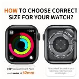 Rontion 6 Pack Hard PC Case Compatible with Apple Watch Series 11/10 42mm with Tempered Glass Screen Protector, Ultra-Thin Scratch Resistant Protective Bumper Covers for iWatch 11/10 42mm Accessories 