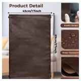 NZDWZDN Headrest Cover for Recliner Chair Recliner Headrest Protector Faux Leather Headrest Cover with Elastic Straps Couch Headrest Covers for Furniture Sofa Protector 17 x 27In(Chocolate Brown) - Re