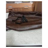 NZDWZDN Headrest Cover for Recliner Chair Recliner Headrest Protector Faux Leather Headrest Cover with Elastic Straps Couch Headrest Covers for Furniture Sofa Protector 17 x 27In(Chocolate Brown) - Re