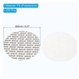 PATIKIL 83mm/3.3" Foam Lid Liner, 200 Pack Adhesive PS Foam Lid Liner Pressure Sensitive Seal Cap Liners Resistant Tamper for Plastic Glass Jar Bottle Cap Seals - Retail: $19