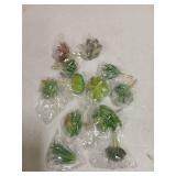 HappyHapi 12 Pcs Artificial Succulents Mini Fake Plants Unpotted Faux Succulent for Craft, Small Plastic Succulents Assortment in Flocked Green Floral Decor for Party, Cake, Garden & Outdoor - Retail: