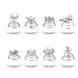 40 Pieces Rhinestone Crystal Twisters Set Spiral Hair Pins Silver Coils Rhinestone Spiral Hair Jewelry Crystal Clip Accessories for Wedding Bridal Prom, 8 Styles - Retail: $7