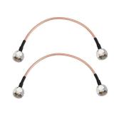 Superbat TV Coax Cable, 6 inches Slim Coax 75 Ohm RG179 with F-Type Connectors for TV, Satellite & Antenna Cable 2-Pack - Retail: $10