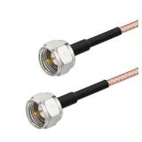 Superbat TV Coax Cable, 6 inches Slim Coax 75 Ohm RG179 with F-Type Connectors for TV, Satellite & Antenna Cable 2-Pack - Retail: $10