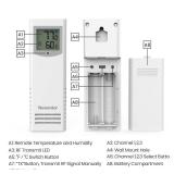 Newentor Indoor Outdoor Remote Sensor Indoor Outdoor Temperature and Humidity for Model Q7 Q8 - Retail: $20
