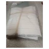 JELLYMONI Duvet Cover Twin Size White - 3PCS Boho Striped Duvet Cover Set Polyester Tufted Bohemian Textured Comforter Cover 68x90in with Corner Ties & Zipper and 2 Pillowcases - Retail: $34