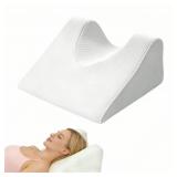 FITHUGOO Facial Surgery Recovery Pillow, Memory Foam Support Back Sleeping Training Pillow for After Face Lift Surgery, Suit for After Neck Surgery Hair Transplant or Nose Job Pillow - Retail: $38
