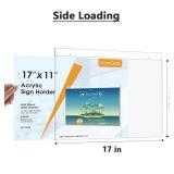 MaxGear Wall Mount Sign Holder 11 x 17 Inch, Clear Plastic Picture Frames with Mounting Screws, Door Sign Holders and Document Display Frame for Home, Office, Store, Landscape, 6 Pack - Retail: $46