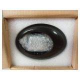 Flower Frog Vase Kit, Ikebana Flower Arrangement, Ceramic Water Drop Flower Pot & Flower Frog, Flower Arrangement Vase Kit (Dark Brown Small Size) - Retail: $17