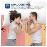 Sealy Heated Mattress Pad Queen Size 60x80 Inch with Dual Control 10 Heated Settings | Zone Heating Electric Mattress Pad | Auto Shut Off 1-9 Hours| Fit Up to 17" Deep Pocket | Machine Washable - Reta