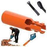 15.7-Inch Orange Leaf Blower Attachment, Round Leaf Blower Air Booster, Blade Blower Air Flow Amplifier 2-4 Inch Universal Adapter Lb615/765 and 2-4 Inch Round Nozzle (Orange) - Retail: $14