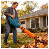 15.7-Inch Orange Leaf Blower Attachment, Round Leaf Blower Air Booster, Blade Blower Air Flow Amplifier 2-4 Inch Universal Adapter Lb615/765 and 2-4 Inch Round Nozzle (Orange) - Retail: $14