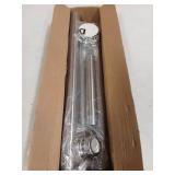 Mcrbeay Shower Curtain Rod, 1\" Diameter Heavy Duty Tension Shower Rod, Non Slip Adjustable 28-74 inch No Drilling Shower Curtain Rods Spring Tension For Bathroom, Shower Stall, No Rust, Silver - Reta