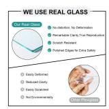 ccdcc 4x6 Picture Frame Set of 4, 4 x 6 Wood Photo Frames with Mat for 3.5x5, Natural Wooden Frame with Real Glass Cover for Wall and Tabletop Display,Rustic Brown - Retail: $14