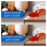 Silicone Stove Counter Gap Cover (2 Pack),Easy Clean Heat Resistant Wide & Long Kitchen Stove Gap Filler,Seals Spills Between Counters, Oven, Stovetops, Washing Machines, Washer, Dryer(30 in, White) -