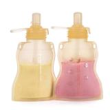 haakaa Pouch Reusable Baby Food Pouch, Reusable Pouches for Toddlers Kids Squeezable Pouch, Washable Freezer - Make Homemade Organic Food for Babies/Toddlers, 4oz, 2 Pack (Yellow) - Retail: $25