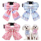 3 Pack Small Dog Collar for Female Dogs Girl Dog Collars Pink Dog Collar with Bowtie for Girl Female Dogs Adjustable Cute Puppy Collars - Retail: $8