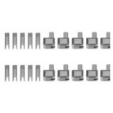 uxcell 10Sets Zipper Repair Kits, #3 Retainers Box & Insertion Pins, Metal Latch Sliders for Bags Coats Open-end Zippers Replacing, Metallic Black - Retail: $6