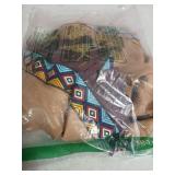 Native American Costume Girls Dress Indigenous American Indians Kids Cosplay 8-9 Years Brown - Retail: $20