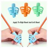 JuneLsy Pencil Grips for Kids Handwriting Pencil gripper Pencil Holder Posture Correction Training Writing AIDS for preschooler Kids toddler Children Special Needs (3 PCS) - Retail: $5