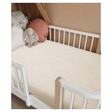 Crib Sheets for Boys Girl, Fitted Baby Toddler Bed Sheets 28" x 52", Neutral Muslin Cotton Crib Mattress Bedding Soft and Breathable Comfort (Cream) - Retail: $15