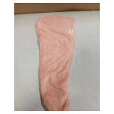 M-bestl 2 Pack Microfiber Hair Towel Wrap,Hair Drying Towel with Button, Hair Towel Turban,Quick Dry,Anti-frizz,Absorbent Head Towel (Pink&Beige)