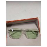 Goiteia Blue Light Glasses for Woman Men-Light Green Tint Computer Glasses for Ture Color-Ease Computer and Digital Eye Strain-Ultra Light & Spring Hinges for Better Comfort