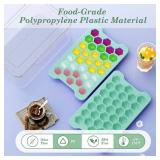 Mini Ice Cube Tray for Freezer: Small Plastic Ice Cubes Trays for Freezer with Box - Easy Release Stackable Mini Ice Cube Maker - Nugget Ice Trays for Freezer with Ice Container