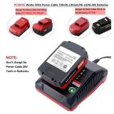 Qbmel 18-Volt Multi-Chemistry Battery Charger for Porter Cable PCXMVC Lithium Ion & NiCad NiMh Slide PC18B PC18B-2 PC18BL PC18BLX PCC489N Cordless Power Tool Battery - Retail: $25