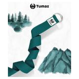 Tumaz Yoga Strap/Stretch Bands [15+ Colors, 6/8/10 Feet Options] with Extra Safe Adjustable D-Ring Buckle, Durable and Comfy Delicate Texture - Best for Daily Stretching, Physical Therapy, Fitness - R