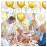 50th Anniversary Balloons 18Pcs White Gold 50th Anniversary Party Decorations for Women Men White Gold 12Inch Happy 50th Anniversary Latex Confetti Balloons for Indoor Outdoor Party Supplies - Retail: