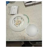 JULLISON 6 Inch LED Low Profile Disk Light with Dust to Dawn Sensor, 120VAC, 15W, 5CCT Color Changing, 1000LM, Non-Dimmable, ETL, Shower Rated Screw in Photocell Ceiling Light, White/1 Pack - Retail: 