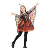 Seasons Beauty Butterfly Costume Orange Halloween Costume for Girls (S(4-6)) - Retail: $19