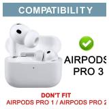 SOPROM Eartips for AirPods Pro 3 (3rd Generation), Pro3 Replacement Silicone Earbud Ear Tips with Cleaning Kit (5 Pairs, M, White) - Retail: $8