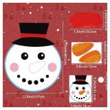 Hxezoc Pin The Nose On The Snowman Games with 20 Pcs Nose Stickers, Large Christmas Snowman Games for Kids Christmas Party Decorations Christmas Party Games Supplies no carrots  - Retail: $4