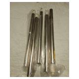 Closet Rod, 17 to 76 Inch Heavy Duty Adjustable Metal Clothing Rack for Hanging Clothes, Closet Poles for Wardrobes, Laundry, Durable Steel, Silver