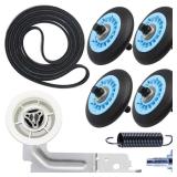 Upgraded Sam-Sung Dryer Repair Kit Compatible with Samsung Dryer Roller Replacement Kit, Replacement for Samsung Dryer Parts DC97-16782A Dryer Roller, DC93-00634A Idler Pulley, 6602-001655 Belt - Reta