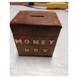 Handcrafted Wooden Money Bank Box Piggy Bank | Children & Adults Gifts Ideas | Money Saving Coin Bank Box | Brass Inlaid Corners | First Birthday Gifts Ideas - Retail: $10