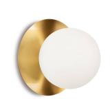 Edwarmlux 1 Light Wall Sconce, Mid Century Modern Globe Wall Sconce, Ceiling Light Fixture, Vanity Light Fixture, Indoor Wall Light for Living Room Bedroom Hallway Bathroom Entry (Brushed Gold) - Reta