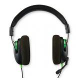onn. Xbox Wired Video Gaming Headset with 3.5mm Connector, Flip-to-Mute Mic, Lightweight Steel - Black and Green