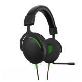 onn. Xbox Wired Video Gaming Headset with 3.5mm Connector, Flip-to-Mute Mic, Lightweight Steel - Black and Green