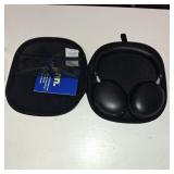 onn. Wireless Over-Ear Headphones with Active Noise Canceling, Black