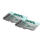 onn 32GB Class 10 U1 MicroSDHC Flash Memory Card 2-Pack