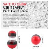 Treat Dispensing Dog Toys Irregular Rolling Design Adjustable Interactive Dog Toy, Dog Chew Toy, Dog Enrichment Toys, Dog Puzzle Toy, Indestructible Dog Toy for Small/Medium/Large Dogs, Red
