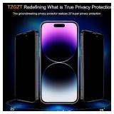 2 CASES TZGZT 3 Pack for Samsung Galaxy S26 Ultra Privacy Screen Protector Tempered Glass, Automatic 0 Bubble Installation, Aluminum Metal Camera Lens Protector Accessories, Case Friendly